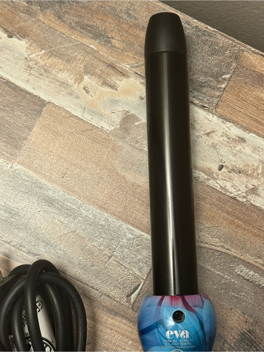 NWOB Never Used Eva NYC Floral Frenzy 1” Curling Wand , Clip Free, 9 ft cord - Picture 7 of 7